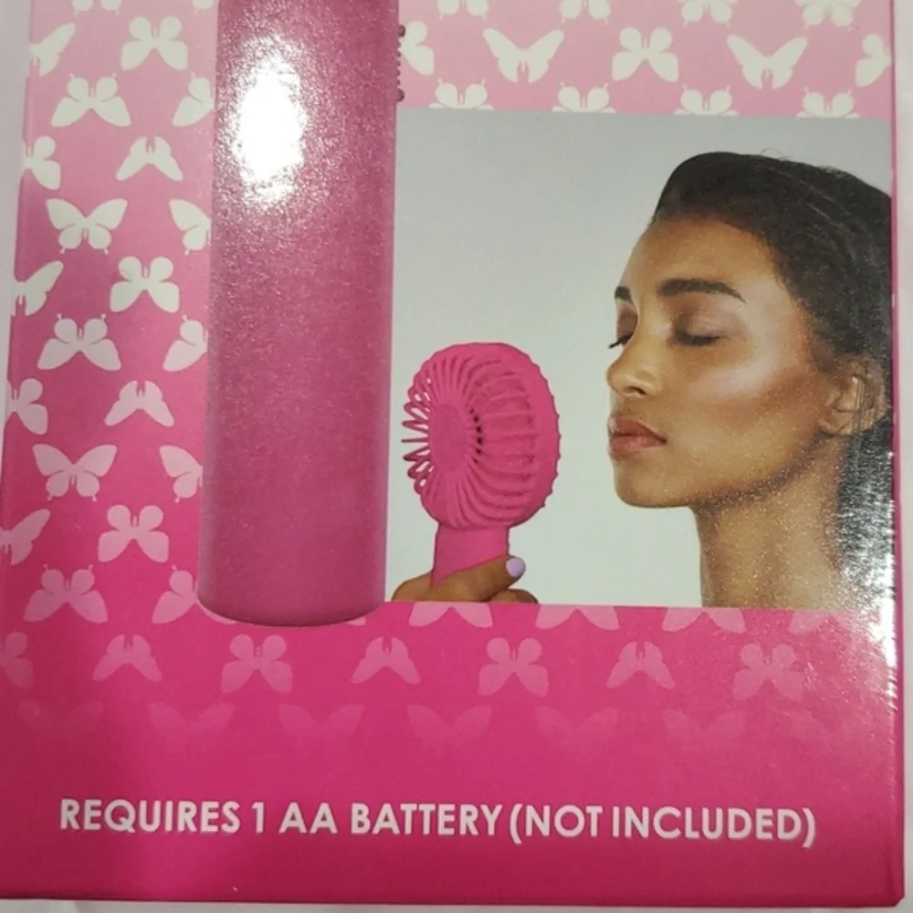 Pink‎ Battery operated Handheld Mini Facial Fan new